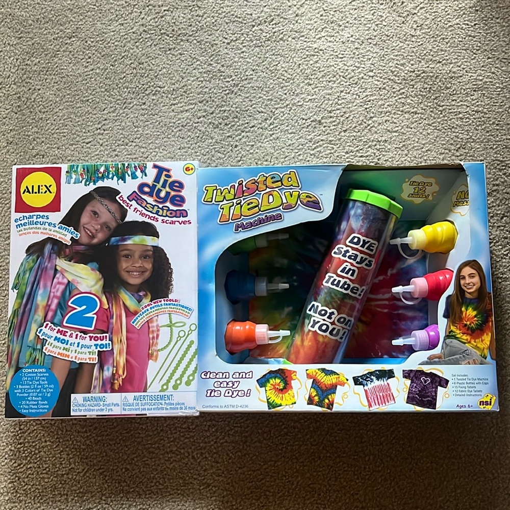 Tie dye sets (machine and scarf set)